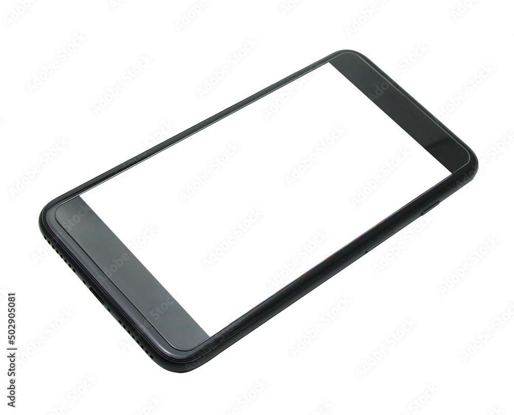empty mobile phone isolated on white background empty mobile phone isolated on white background