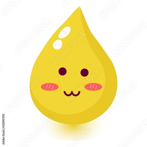 Cute happy smiling urine drop.