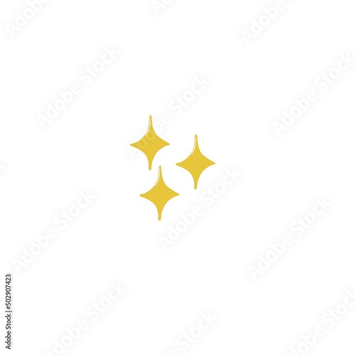 Yellow  gold  orange glitter symbols.  Original stars sparkle icon.  Bright fireworks  decoration flicker  brilliant flash