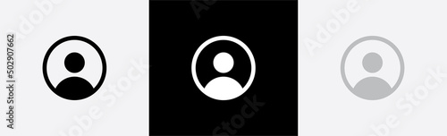 Profile symbol. Person icon sign. Avatar vector button for app and website