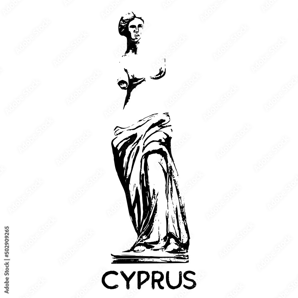 Hand drawn sketch of landmark, Cyprus Hand drawn sketch of landmark, Cyprus