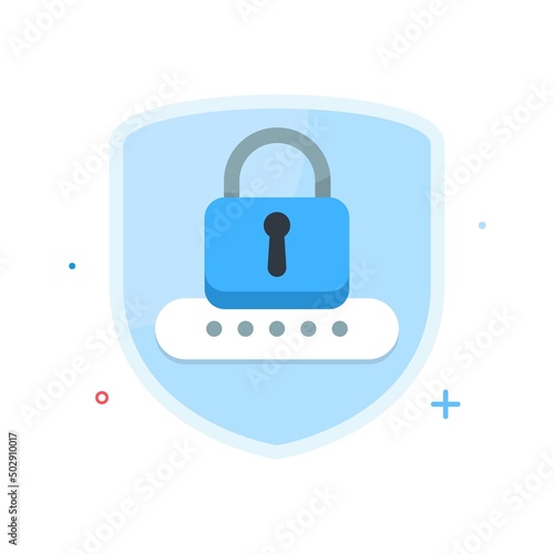 pin code password protection concept illustration flat design vector eps10. modern graphic element for landing page, empty state ui, infographic, icon