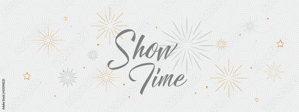 Obraz premium Show time with creatif font design.