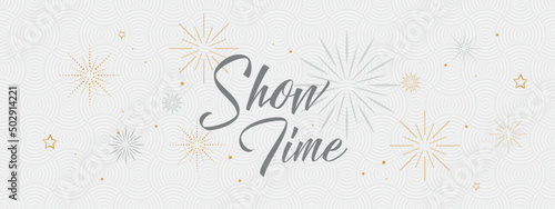 Show time with creatif font design.	