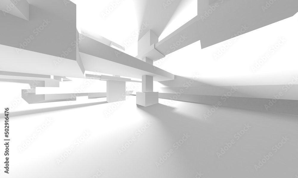 Abstract White Architecture Design Concept Abstract White Architecture Design Concept
