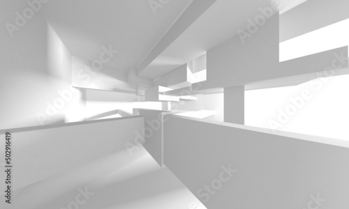 White Modern Background. Abstract Building Concept