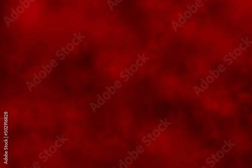 Red smoke cloud texture background. Blurred photo of red sky with clouds. Photo can be used for galaxy space, New Year, Christmas and all celebrations backgrounds. 