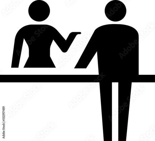 (SVG) reception , front desk, check-in counter icon 