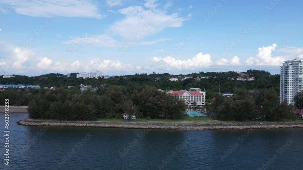 Miri, Sarawak Malaysia - May 2, 2022: The Landmark and Tourist Attraction areas of the of Miri City, with its famous beaches, rivers, city and scenic surroundings Miri, Sarawak Malaysia - May 2, 2022: The Landmark and Tourist Attraction areas of the of Miri City, with its famous beaches, rivers, city and scenic surroundings