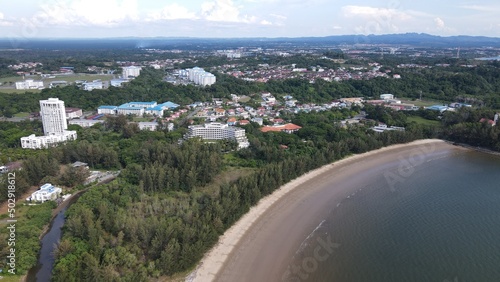 Miri, Sarawak Malaysia - May 2, 2022: The Landmark and Tourist Attraction areas of the of Miri City, with its famous beaches, rivers, city and scenic surroundings © DC