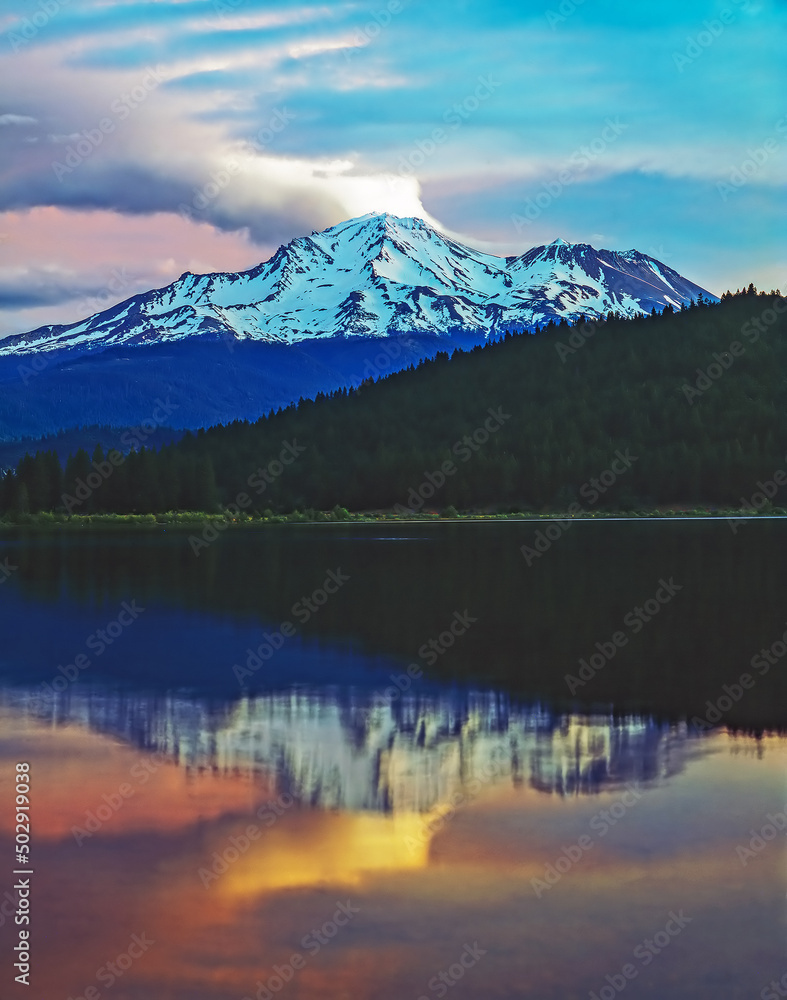 Mt. Shasta and Siskiyou Lake, California Mt. Shasta and Siskiyou Lake, California
