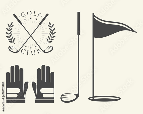icons set golf club