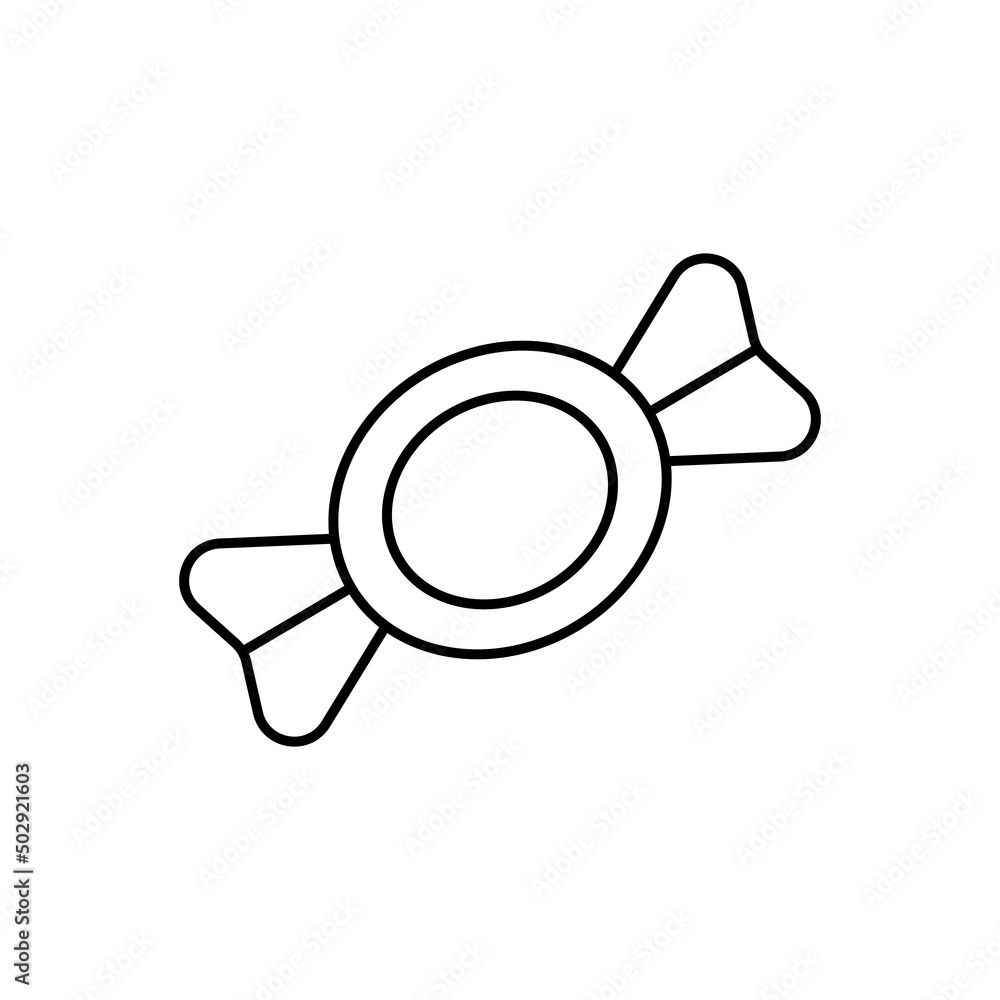 Candy vector icon. Flat linear sweet logo. Candies in thin line style. Candy vector icon. Flat linear sweet logo. Candies in thin line style.