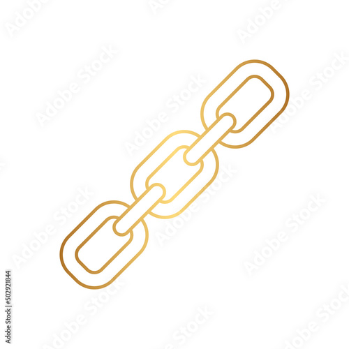 Chain icon with gold gradient