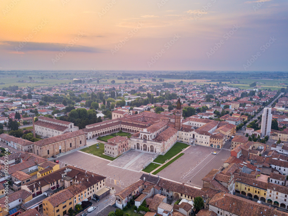 Fototapeta premium View of san benedetto po, Mantua, Lombardy, Italy