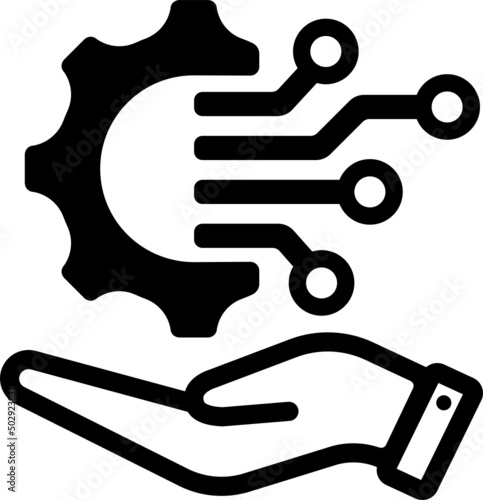 (SVG) DX ( digital transformation ) vector icon illustration	
