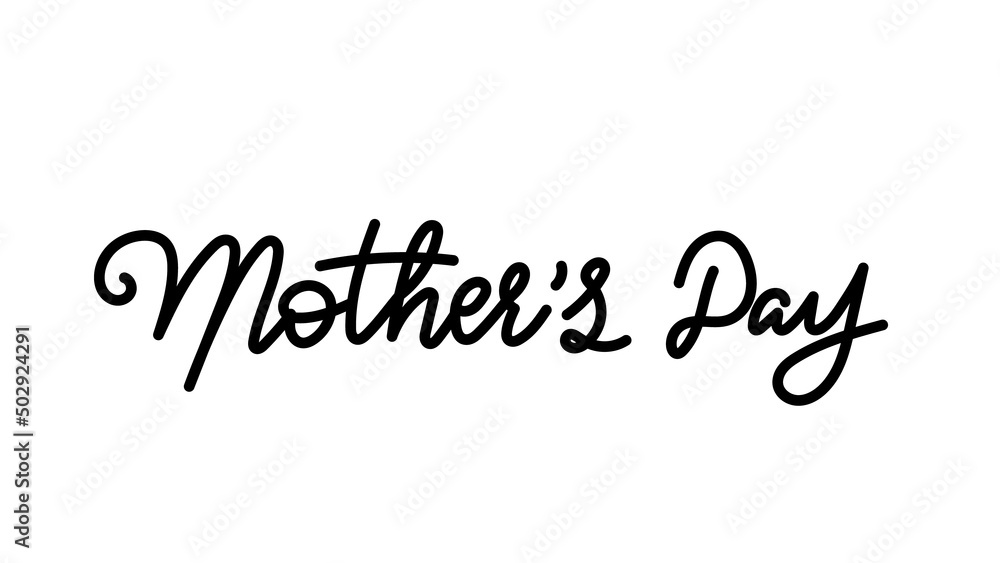 Mother's handwriting calligraphy isolated on white background , illustration Vector EPS 10 Mother's handwriting calligraphy isolated on white background , illustration Vector EPS 10