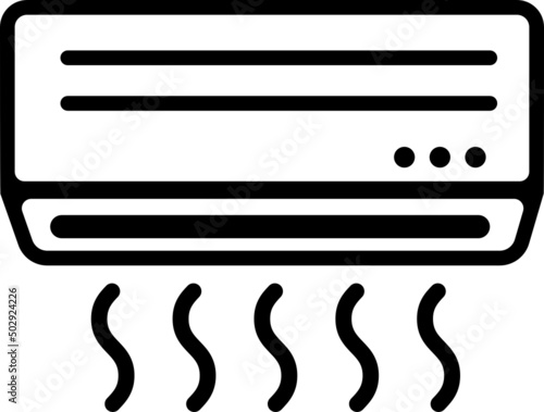 (SVG) AC ( air conditioner) icon / out of order, not cool enough