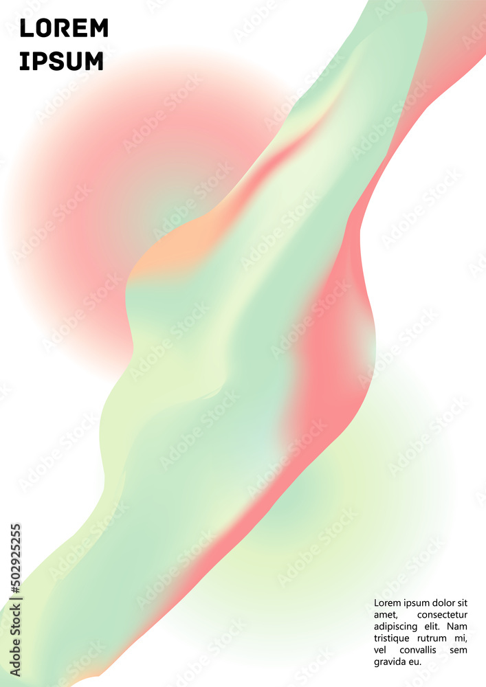 Fototapeta premium Vector Gradient Colorful Cover. Holographic Abstract Background Poster Design Template.