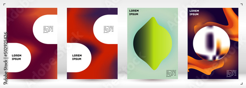 Vector Gradient Colorful Cover. Holographic Abstract Background Poster Design Template.