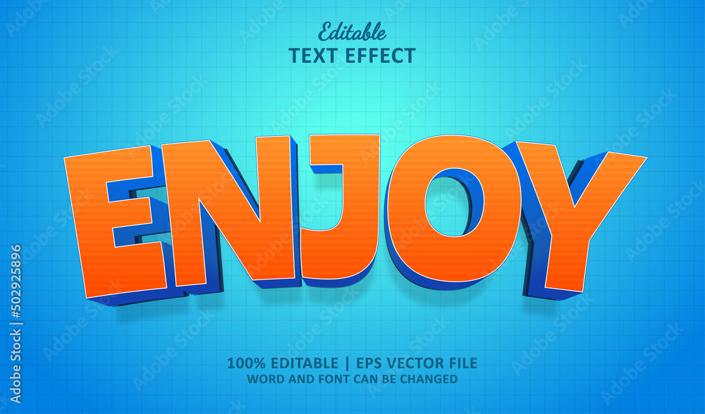 Enjoy editable text effect Enjoy editable text effect