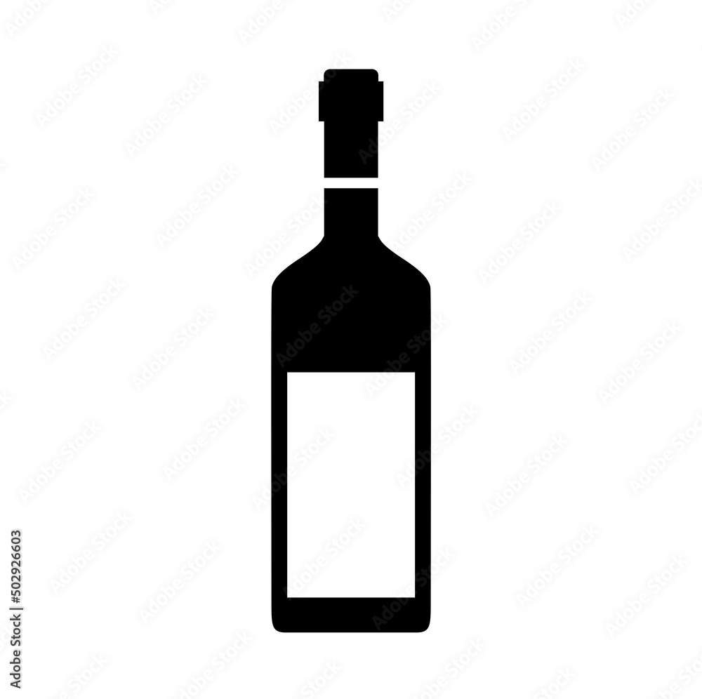 Wine bottle icon isolated on white background Wine bottle icon isolated on white background