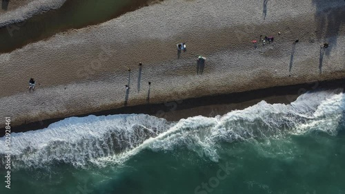 Beach. Top view. High quality 4k footage