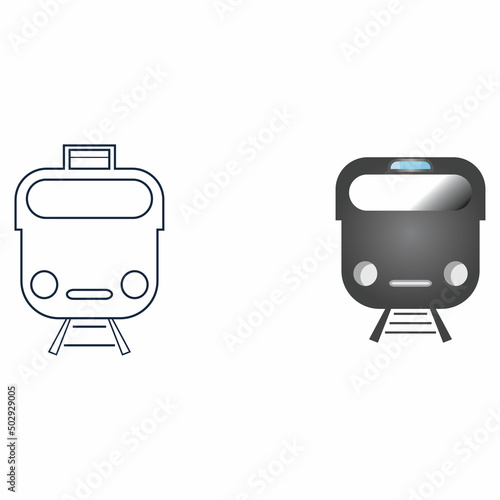 Train icon vector background