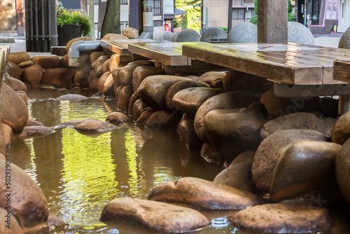 有馬温泉　Arima Hot Spring　金の湯　Gold Spring　太閤の湯　足湯