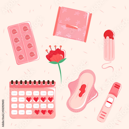 menstruation cycle icons