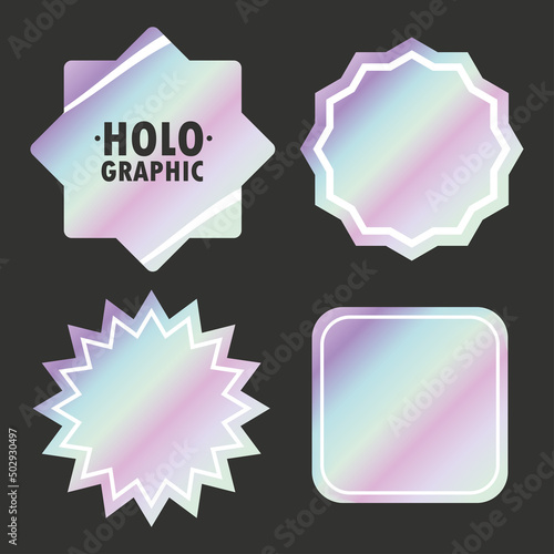 hologram stickers icons