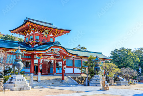 春の防府天満宮 山口県防府市 Hofu Tenmangu Shrine in Spring. Yamaguchi-ken Hofu city.