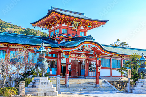                                              Hofu Tenmangu Shrine in Spring. Yamaguchi-ken Hofu city.