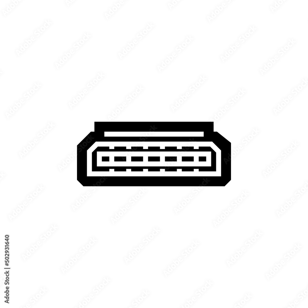 hdmi port vector icon. computer component icon solid style. perfect use for logo, presentation, website, and more. simple modern icon design solid style hdmi port vector icon. computer component icon solid style. perfect use for logo, presentation, website, and more. simple modern icon design solid style