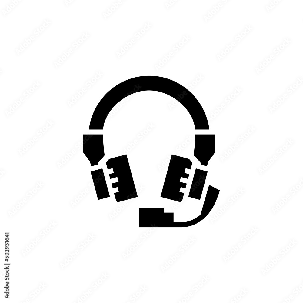 headset vector icon. computer component icon solid style. perfect use for logo, presentation, website, and more. simple modern icon design solid style headset vector icon. computer component icon solid style. perfect use for logo, presentation, website, and more. simple modern icon design solid style