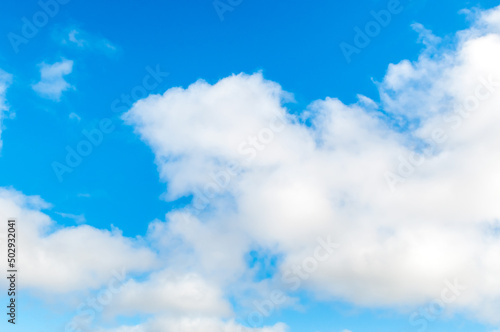 Beautiful blue sky on a sunny day  blue sky texture background