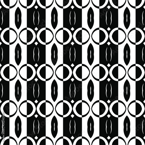  seamless pattern.Simple stylish abstract geometric background. Monochrome image. Black and white color. Design for decor, prints, textile.Design element for prints.  © t2k4