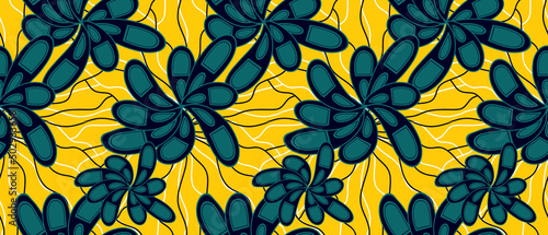 African ethnic traditional pattern . seamless beautiful Kitenge, chitenge, dutch wax style. fashion design in colorful. Geometric abstract motif. commonly known as Ankara prints, African wax prints.