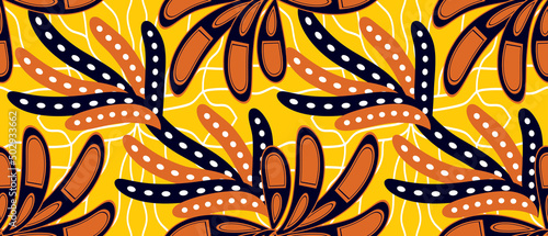 African ethnic traditional pattern . seamless beautiful Kitenge, chitenge, dutch wax style. fashion design in colorful. Geometric abstract motif. commonly known as Ankara prints, African wax prints.