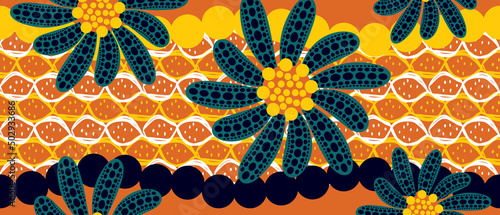 African ethnic traditional pattern . seamless beautiful Kitenge, chitenge, dutch wax style. fashion design in colorful. Geometric abstract motif. commonly known as Ankara prints, African wax prints.