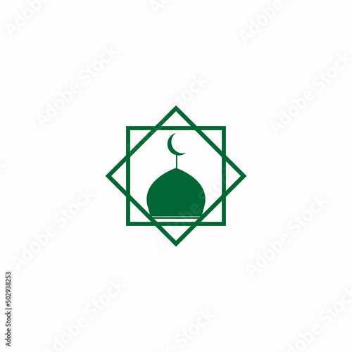 Vector icon of a mosque. Symbol of place of worship