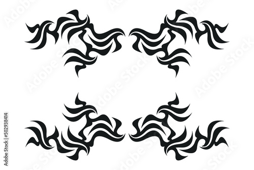 Abstract tattoo ornamental frame.