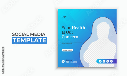 Health and medical social media post and web banner template
