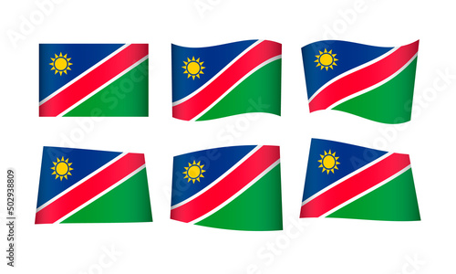 Free Download Namibia Flag Namibian Waving Flags Vector Icons Set Wave Wavy Wind Africa African Republic Nation National State Symbol Banner Buttons All Every Country World Design Graphic Emblem Windhoek - GFXLoad