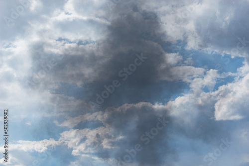 Smoke on the sky background at day time. © serjiob74