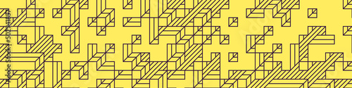 Implementation of Edward Zajec’s “Il Cubo” from 1971. Essentially a Truchet tile set of 8 tiles and rules for placement art illustration