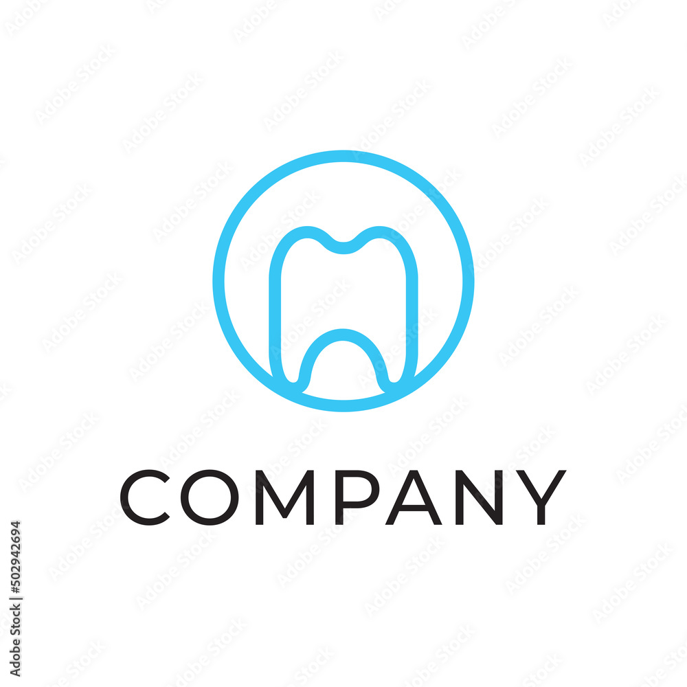 Dental clinic logo icon design, tooth logo in line art style Dental clinic logo icon design, tooth logo in line art style