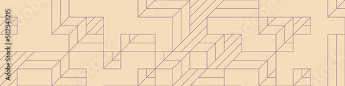 Implementation of Edward Zajec’s “Il Cubo” from 1971. Essentially a Truchet tile set of 8 tiles and rules for placement art illustration