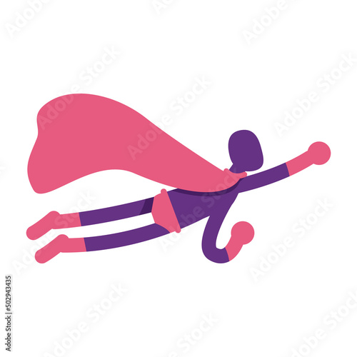 Man with superhuman abilities semi flat color vector character. Posing figure. Full body person on white. Showing superpower. Simple cartoon style illustration for web graphic design and animation