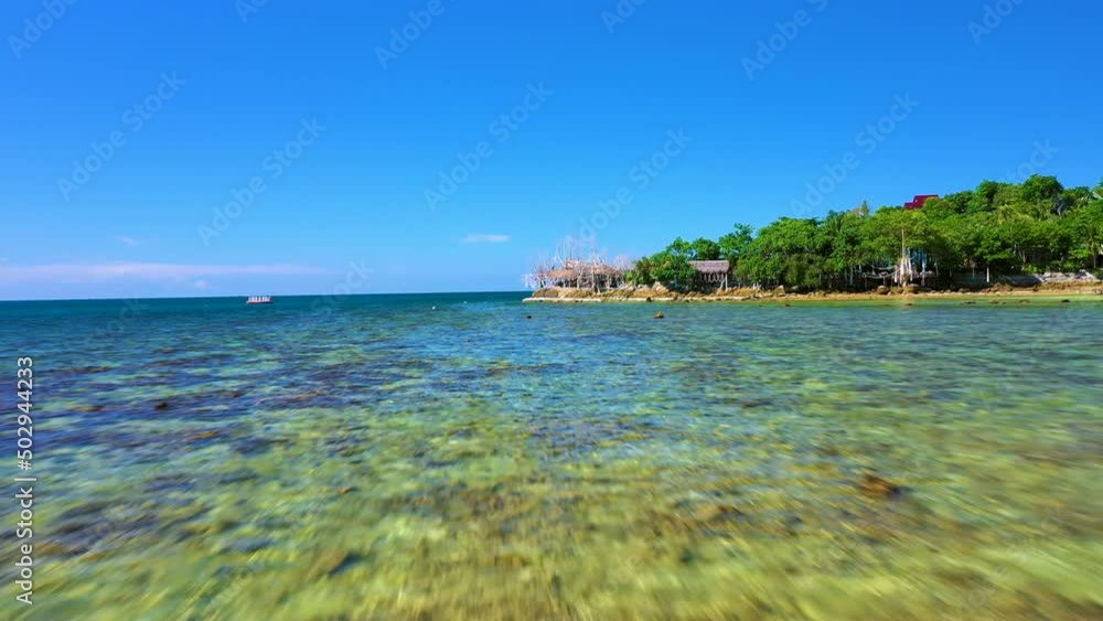 Haad Son Beach Beautiful Aerial Drone Clear Water Secret Beach View Koh Phangan Thailand Haad Son Beach Beautiful Aerial Drone Clear Water Secret Beach View Koh Phangan Thailand
